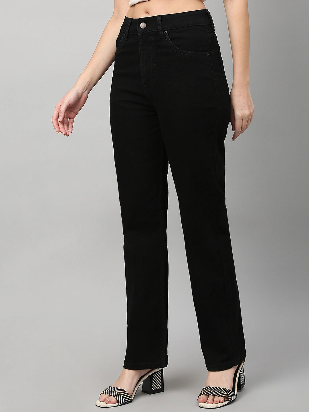 TARAMA High Rise Straight Fit Jeans TARAMA JEANS